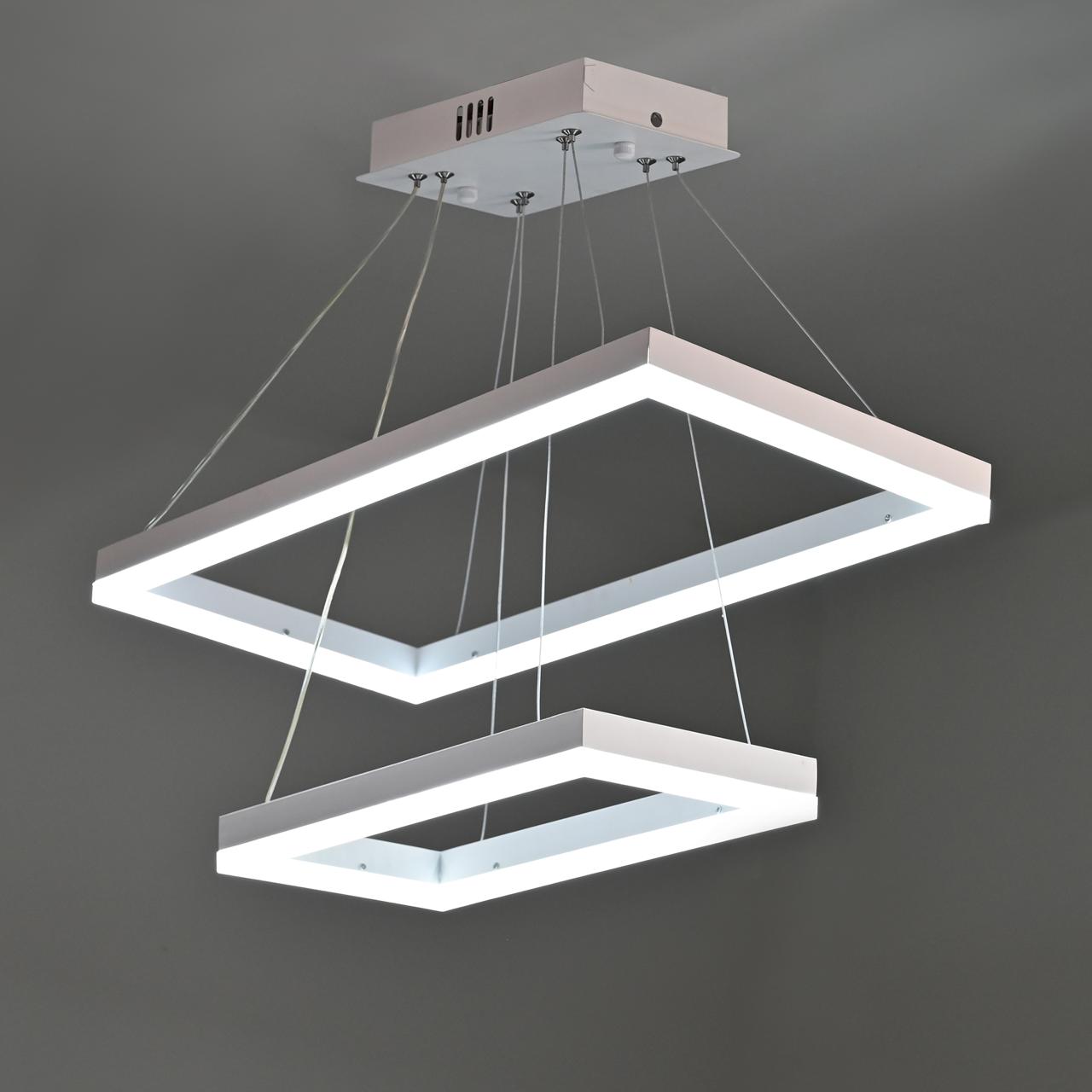 Candil Estela 2 Rectangulos Blancos.