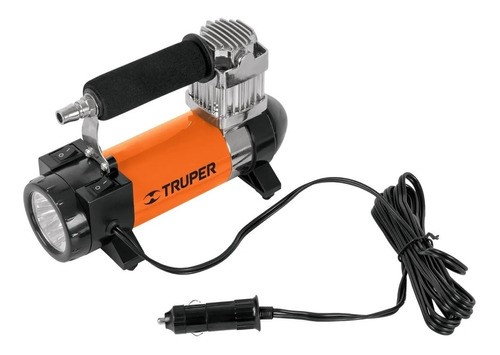 Compresor de aire mini eléctrico portátil Truper COMP-12 35L 192W 12V naranja/negro.