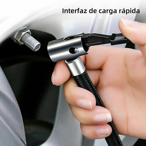 Compresor De Aire Inflador Llantas Bomba Portátil Electrico 12v 100psi Color Blanco.