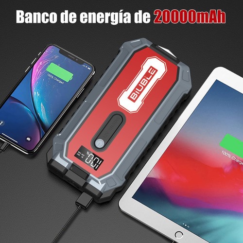 Arrancador De Batería De Coche Portátil 2000a Con Pantalla.
