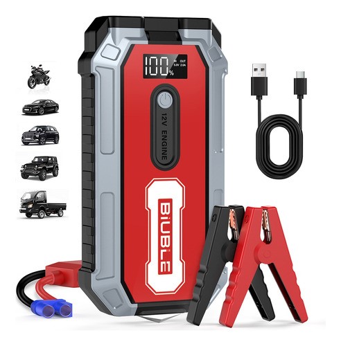 Arrancador De Batería De Coche Portátil 2000a Con Pantalla.