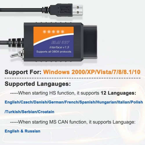 Escaner Automotriz Usb Elm327 Elmconfig Forscan Obd2 Windows.