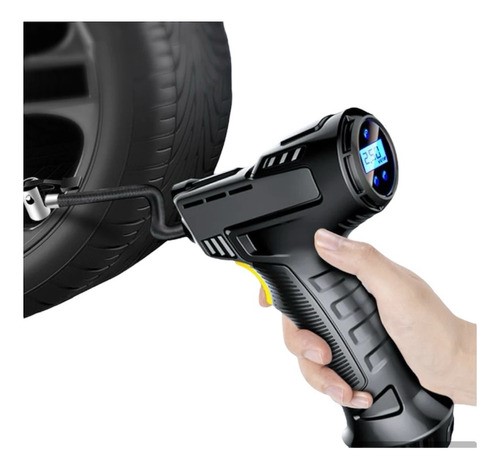 Compresor de aire inalámbrico para automóvil de 120 vatios con pantalla digital.