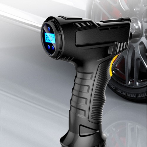 Compresor de aire inalámbrico para automóvil de 120 vatios con pantalla digital.