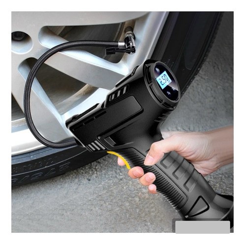 Compresor de aire inalámbrico para automóvil de 120 vatios con pantalla digital.