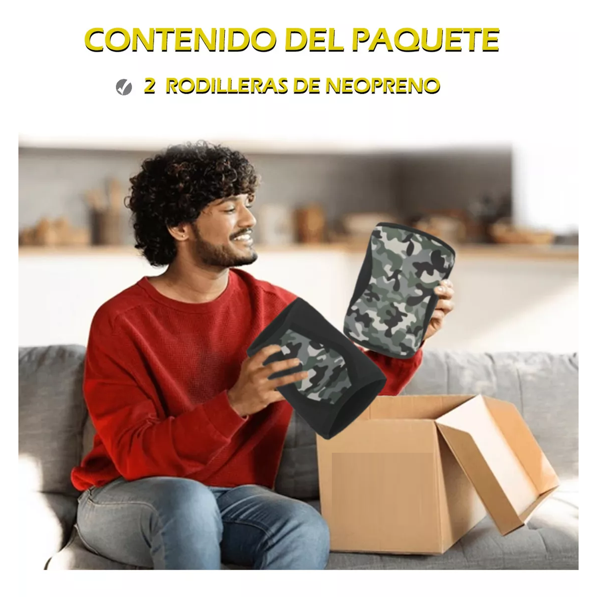 Rodillera Neopreno 7mm Crossfit Gym Gimnasio Mediana.
