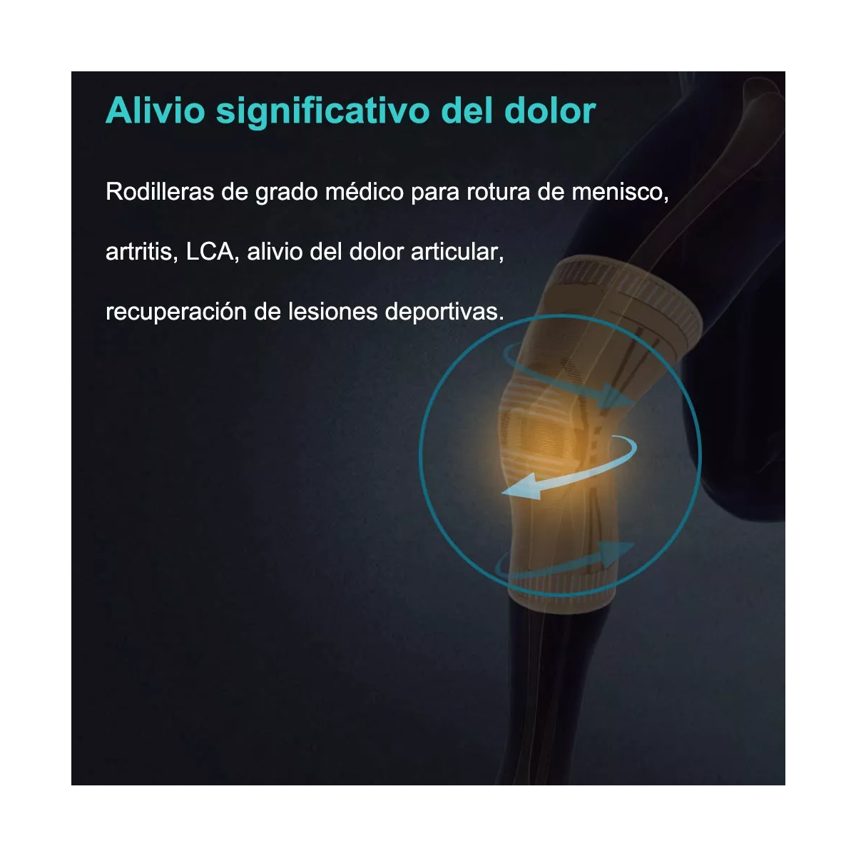 1 Par Rodilleras Neenca,deportivas Rodillera Rodillera Gym Dorado.