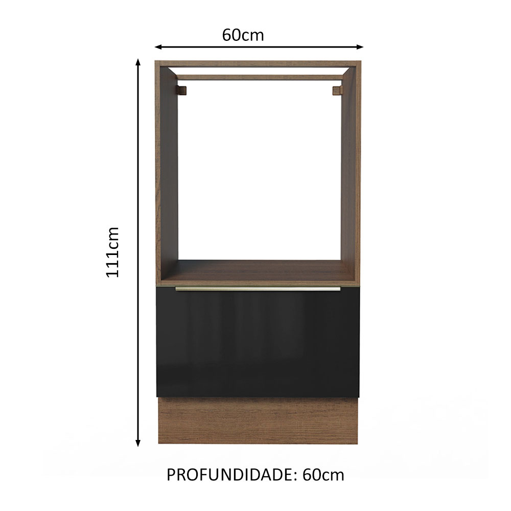 Mueble Para Horno Y Microondas Madesa Lux Sin Encimera MN.