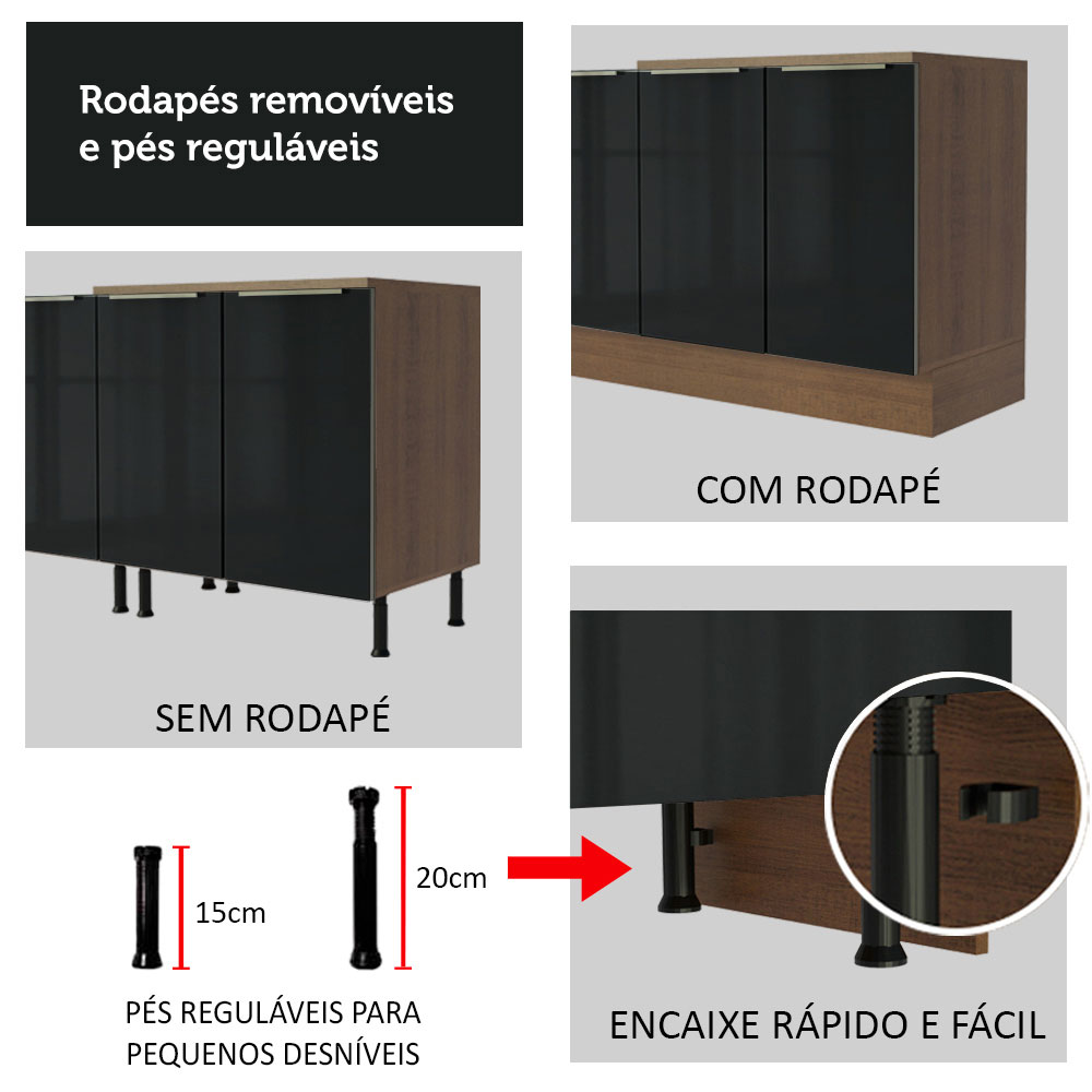 Mueble Para Horno Y Microondas Madesa Lux Sin Encimera MN.