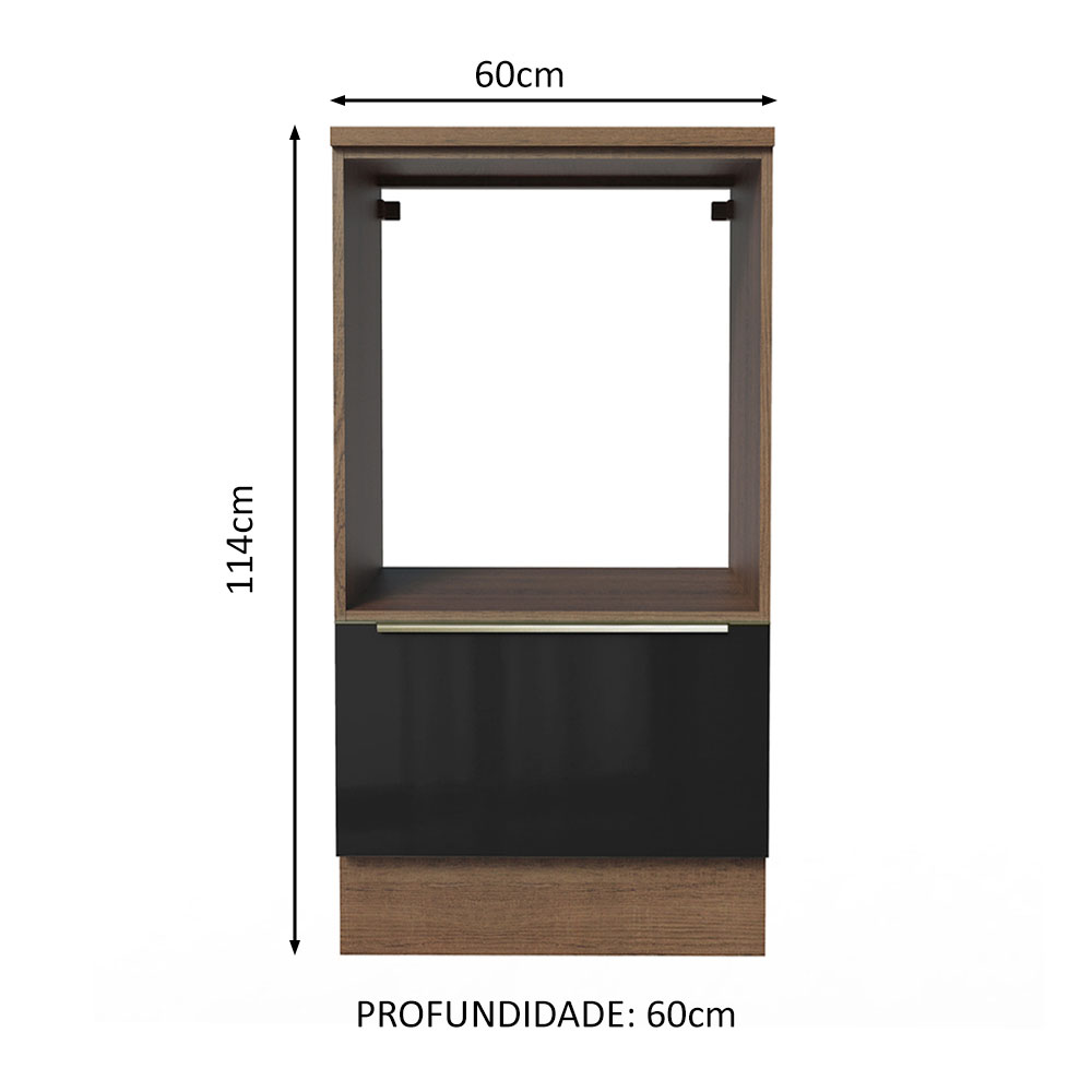 Mueble Para Horno Y Microondas Madesa Lux Sin Encimera MN.