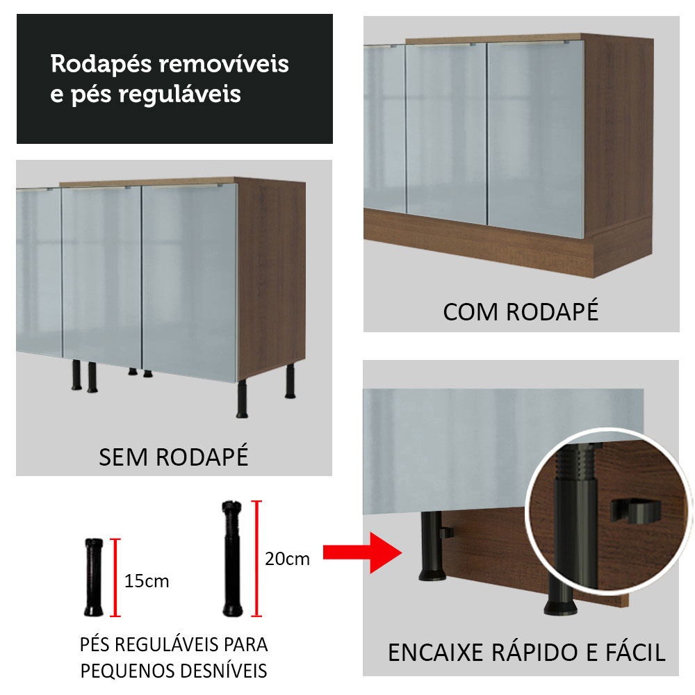 Mueble Para Horno Y Microondas Madesa Lux Con Encimera MG.