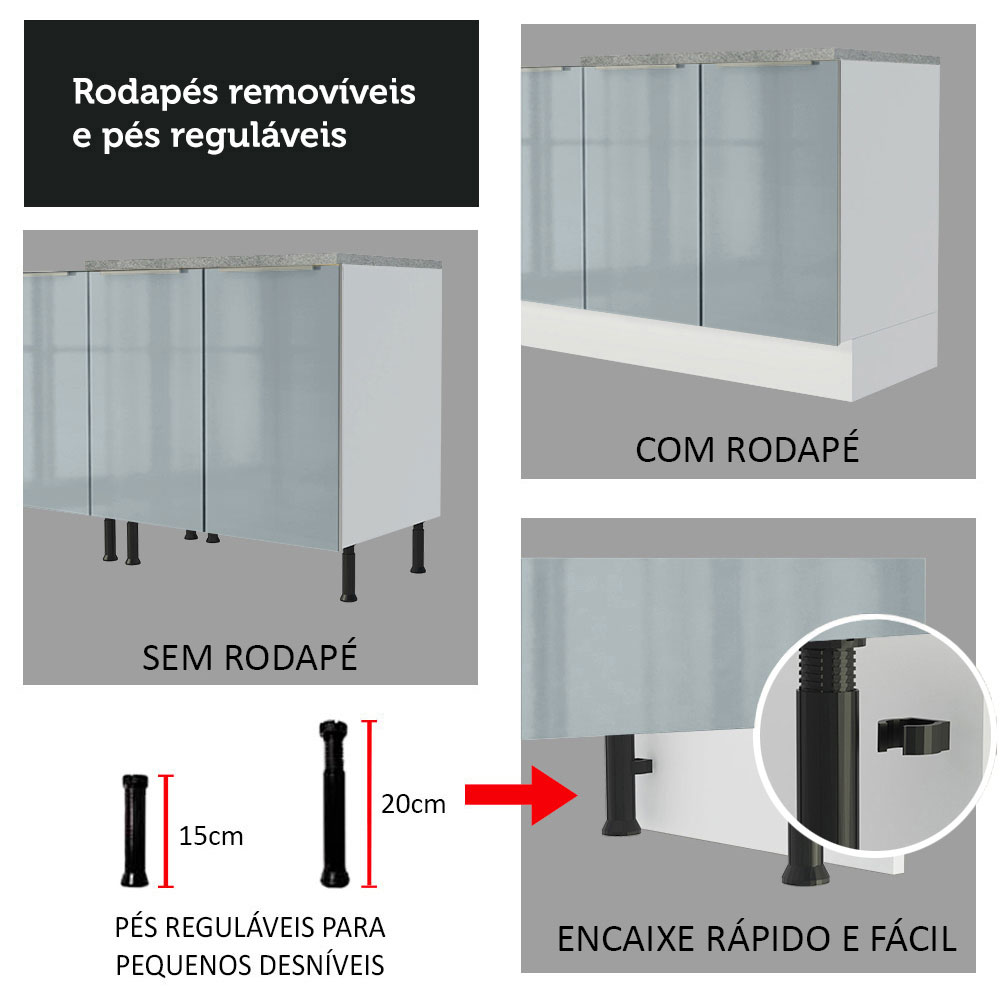 Mueble Para Horno Y Microondas Madesa Lux Con Encimera BG.