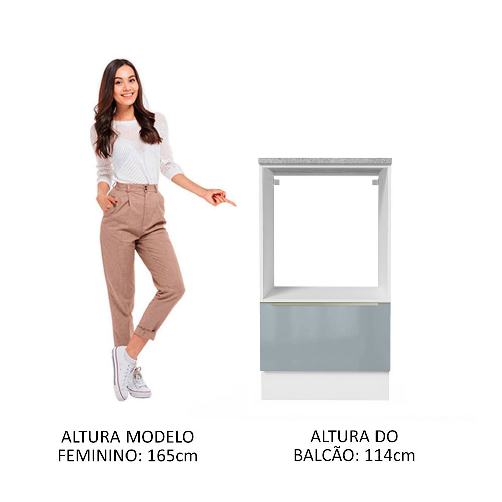 Mueble Para Horno Y Microondas Madesa Lux Con Encimera BG.