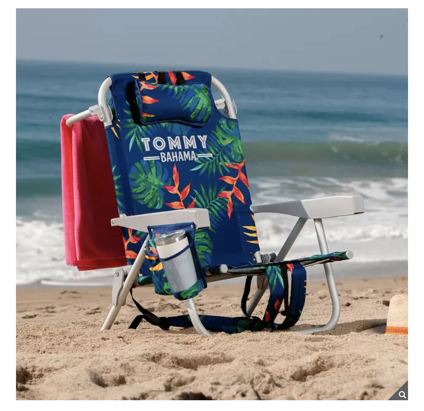 Silla Plegable Tipo Mochila Playa Camping Tommy Bahama.