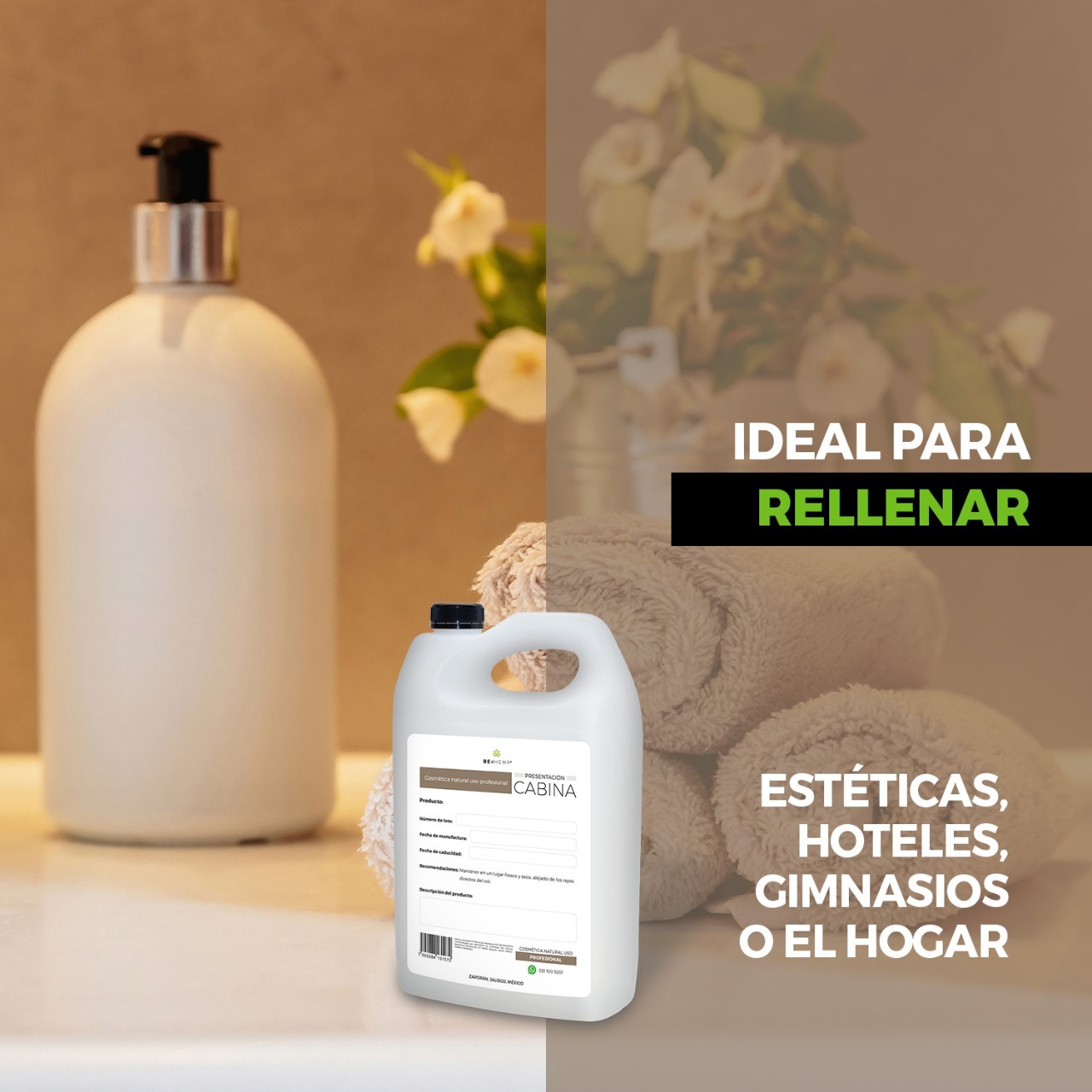 Shampoo Biodegradable Begamota-Vitamina E 1 galón
