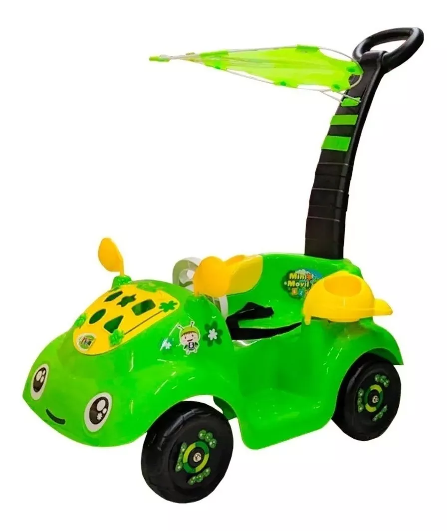 Carro Montable Infantil Mini Movil Verde con Techo 5205.