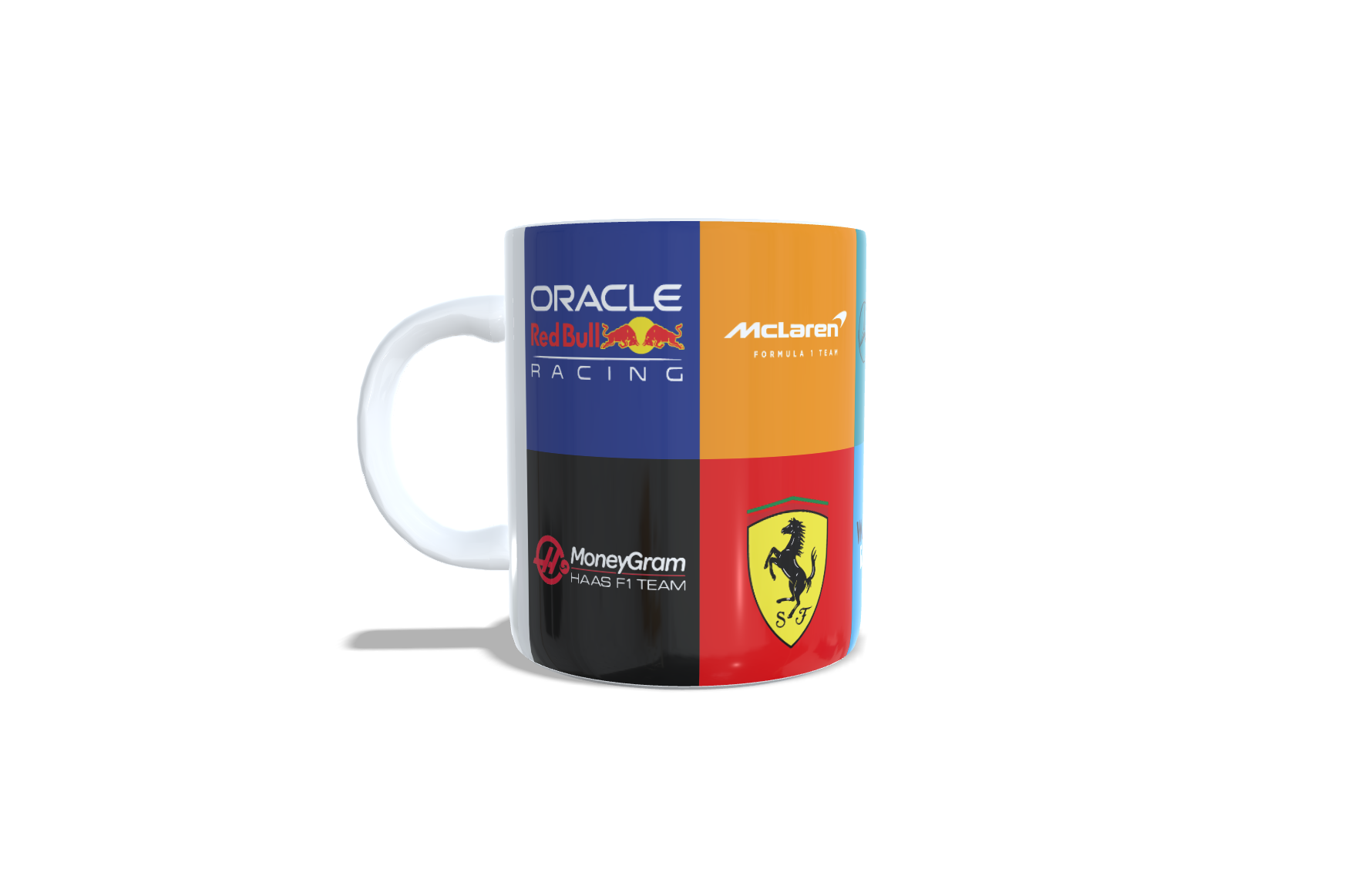 Pack de 2 Tazas Formula 1 todos los equipos Red Bull, Mercedes, Ferrari, Aston Martin, Visa RB, Alpine, Stake, McLaren, Haas, Williams