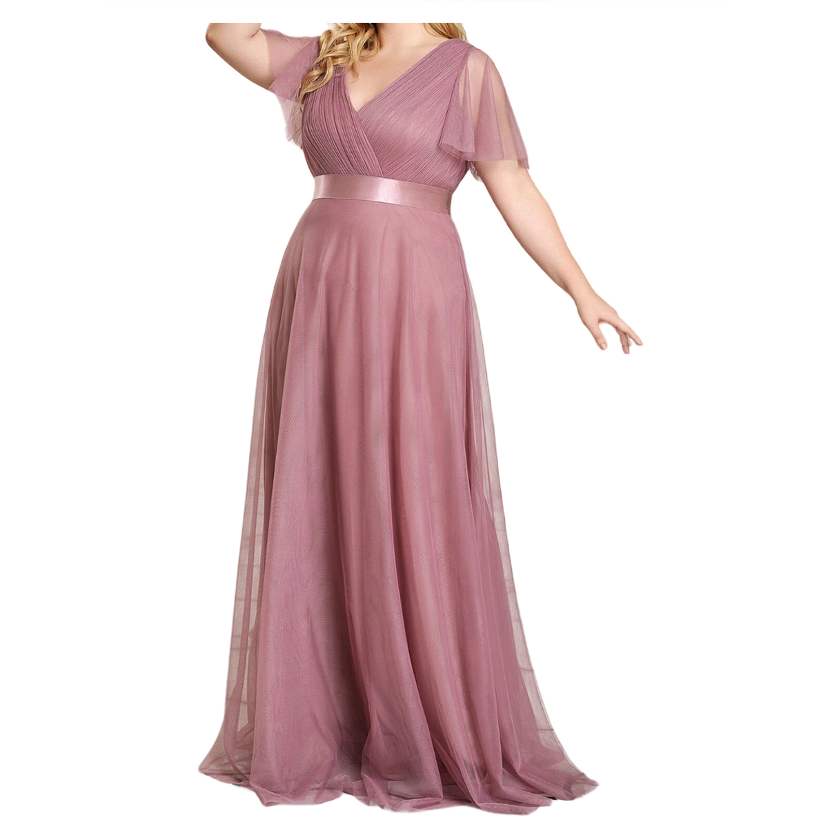 Maxi Vestido Dama Mujer Elegante Fiesta Drapleado Talla Extra