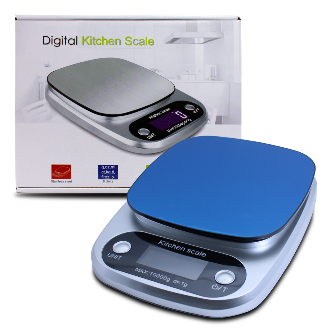 Bascula Digital de Alimentos Capacidad 10 kilos de Acero.
