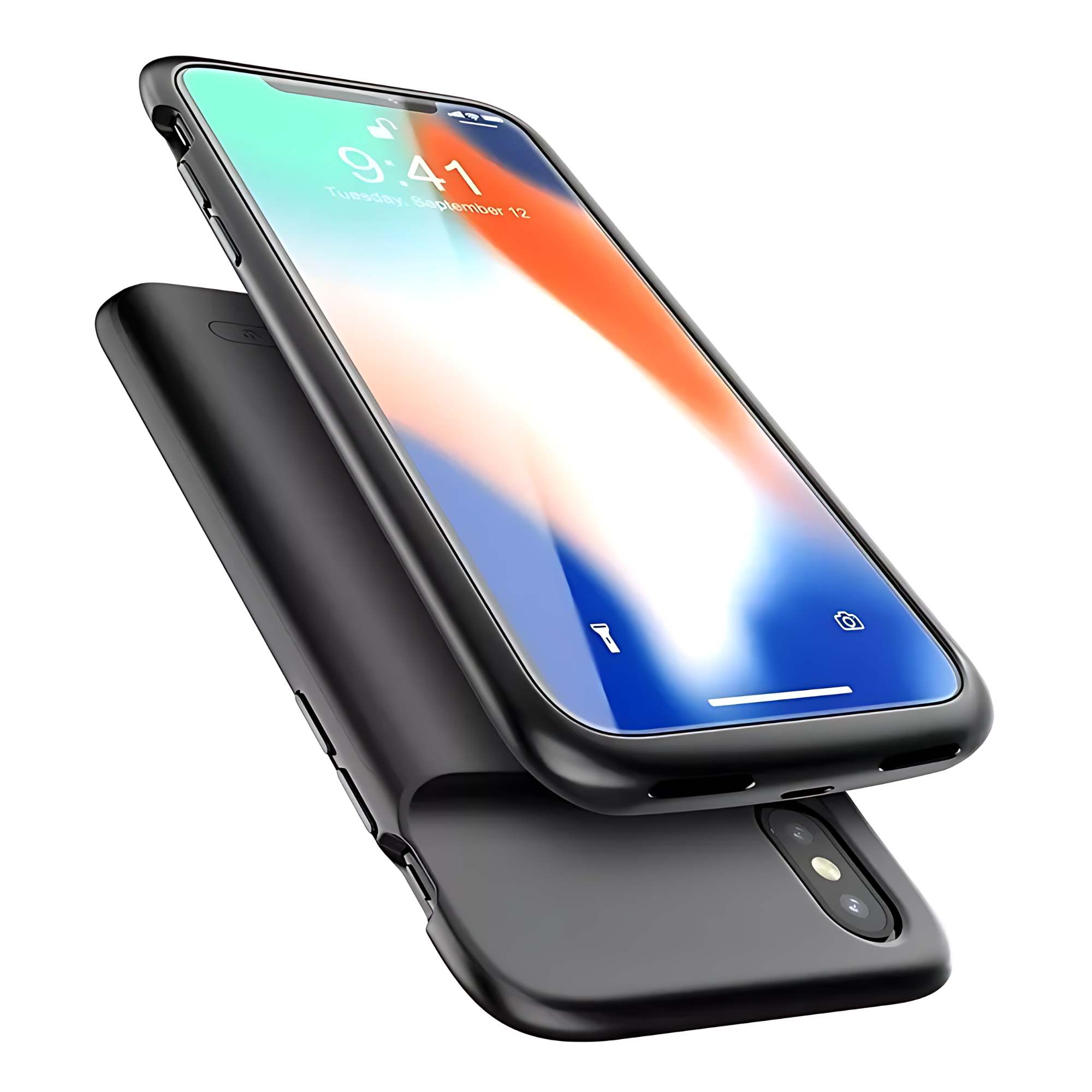 Funda Cargador Powerbank 5200mah Para iPhone X/XS Plus Proteccion 2 en 1 Funda cargadora Delgada, Portatil, Recargable