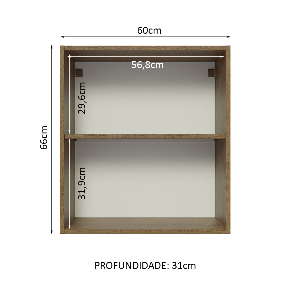 Alacena Gabinete Superior Cocina Madesa Lux 60cm MN.