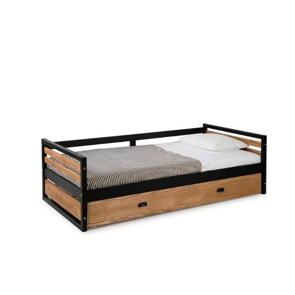 Cama Canguro Duplex Heby Negro y cera - Kessa.