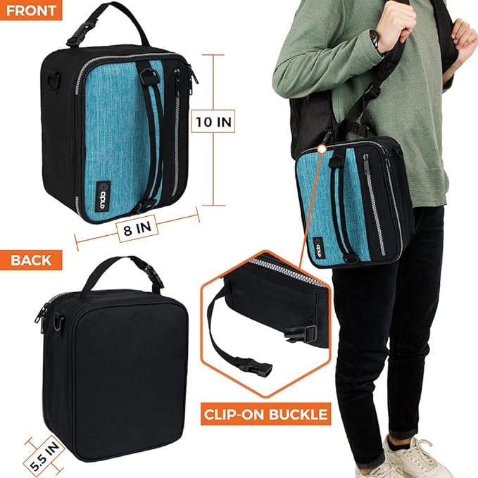 OPUX - Lonchera aislada para hombres y mujeres, adultos, bolsa de almuerzo compacta para niños, niñas, adolescentes, bolsa de almuerzo suave para el trabajo y la escuela, lonchera a prueba de fugas,.
