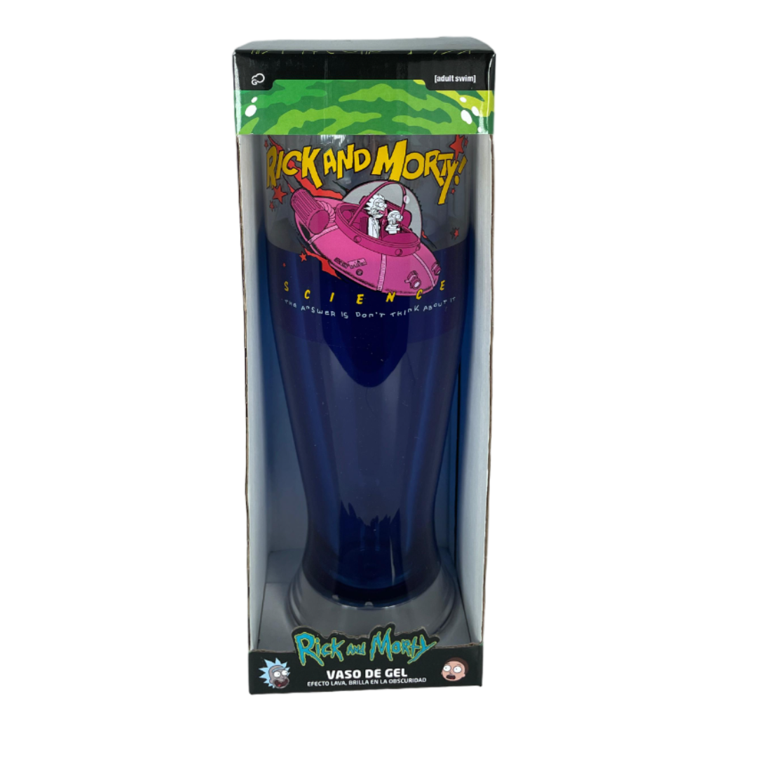 Vaso Mágico con liquido Espacio morado congelable Brilla en la Oscuridad - Rick and Morty.