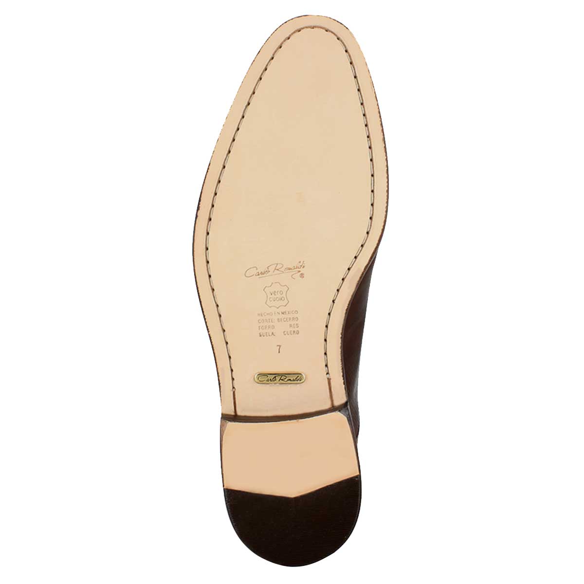 Zapato Formal Hombre Carlo Ronaldi 1101 Becerro Capuchino Res Flotter Cuero Casual.