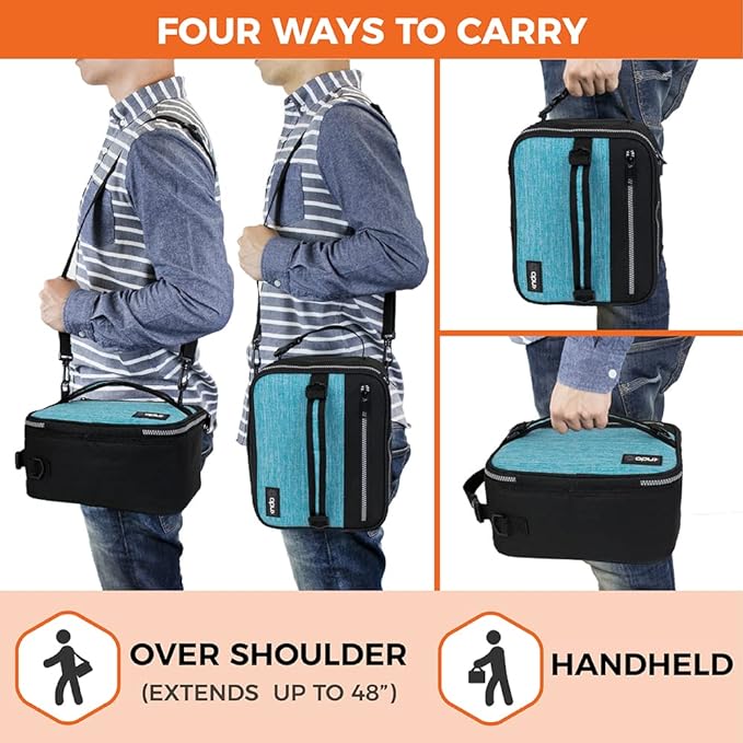 OPUX - Lonchera aislada para hombres y mujeres, adultos, bolsa de almuerzo compacta para niños, niñas, adolescentes, bolsa de almuerzo suave para el trabajo y la escuela, lonchera a prueba de fugas,.