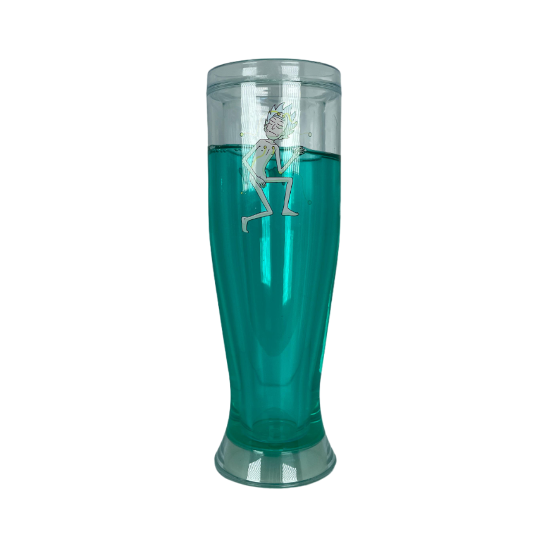 Vaso Mágico con liquido congelable Brilla en la Oscuridad - Rick and Morty.