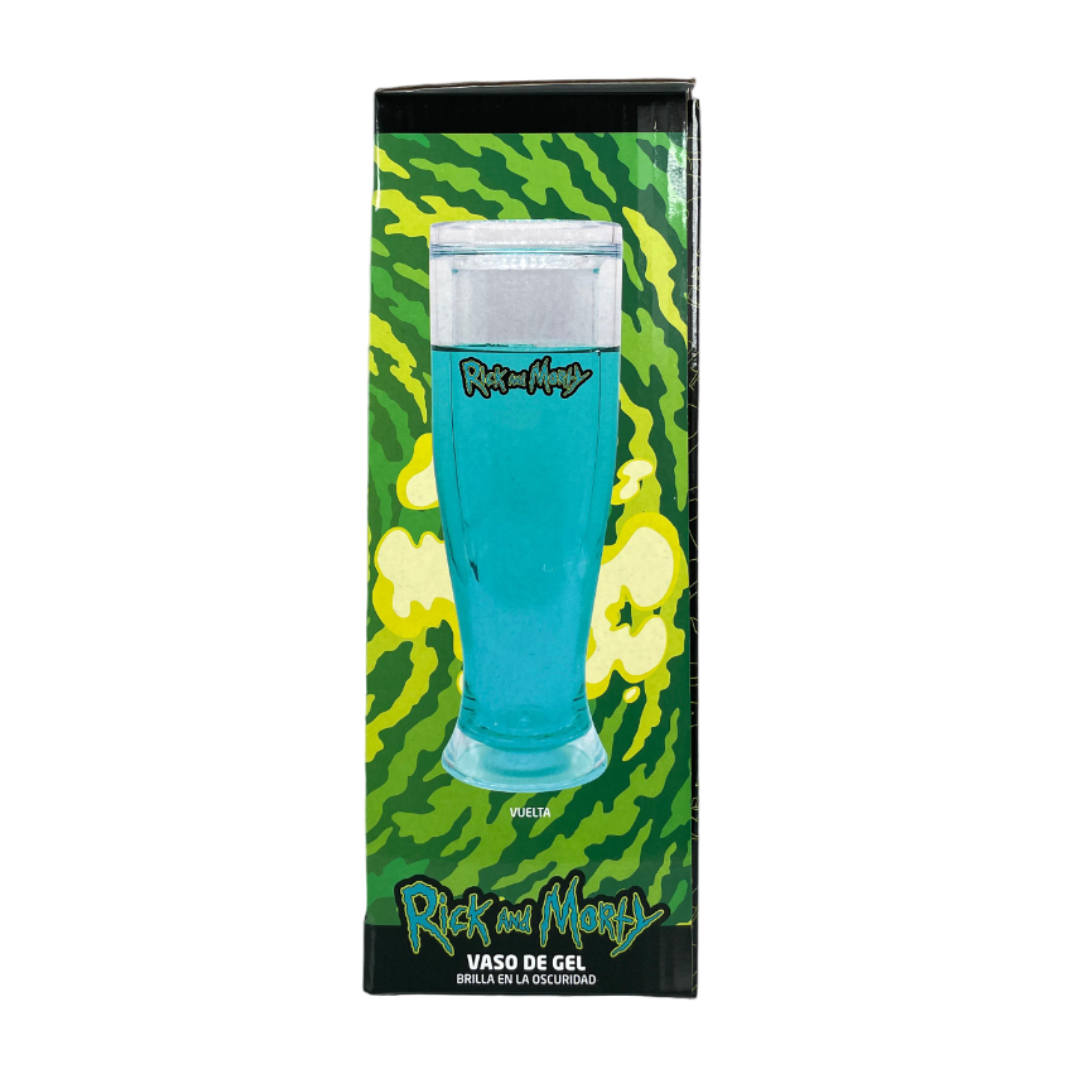 Vaso Mágico con liquido congelable Brilla en la Oscuridad - Rick and Morty.