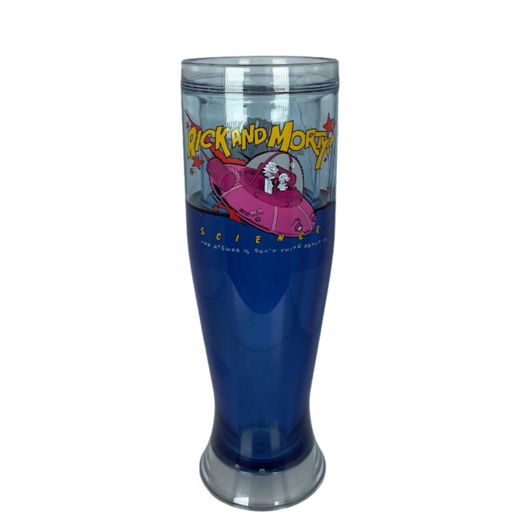 Vaso Mágico con liquido Espacio morado congelable Brilla en la Oscuridad - Rick and Morty.