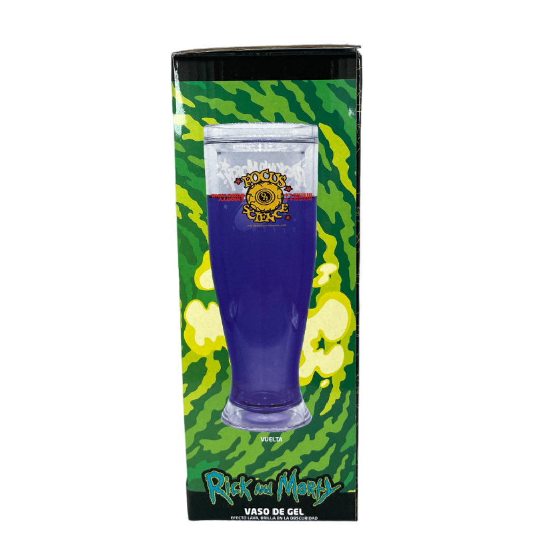 Vaso Mágico con liquido Espacio morado congelable Brilla en la Oscuridad - Rick and Morty.