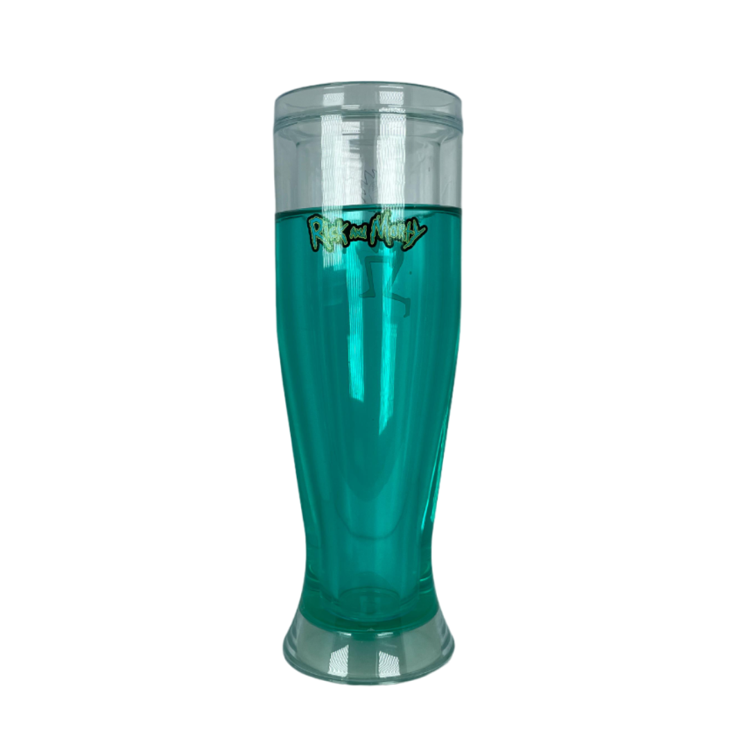 Vaso Mágico con liquido congelable Brilla en la Oscuridad - Rick and Morty.