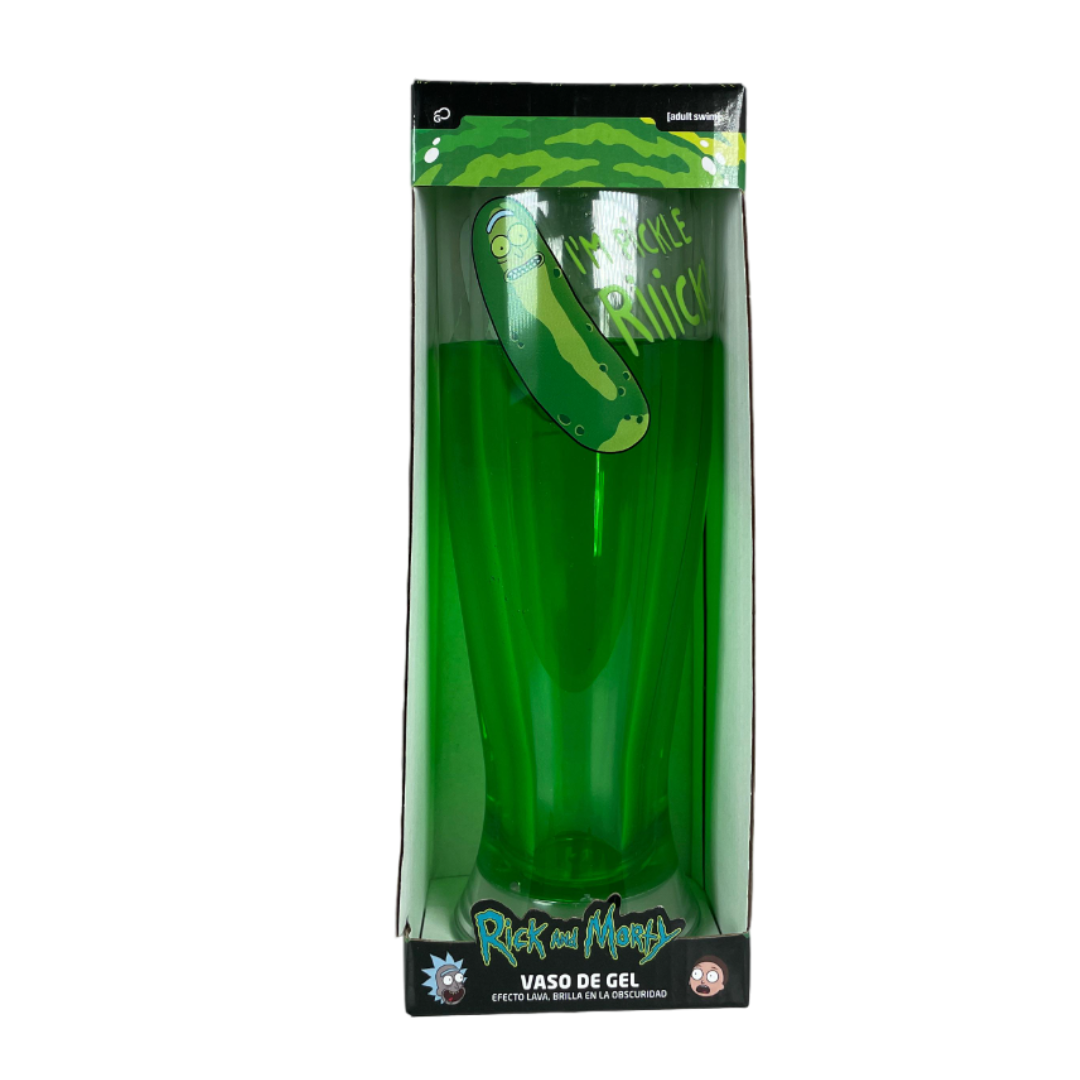 Vaso Mágico con liquido Pickles congelable Brilla en la Oscuridad - Rick and Morty.