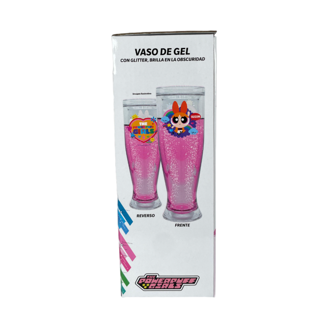 Vaso Mágico con liquido Bombón congelable Brilla en la Oscuridad - Las Chicas Súper Poderosas.