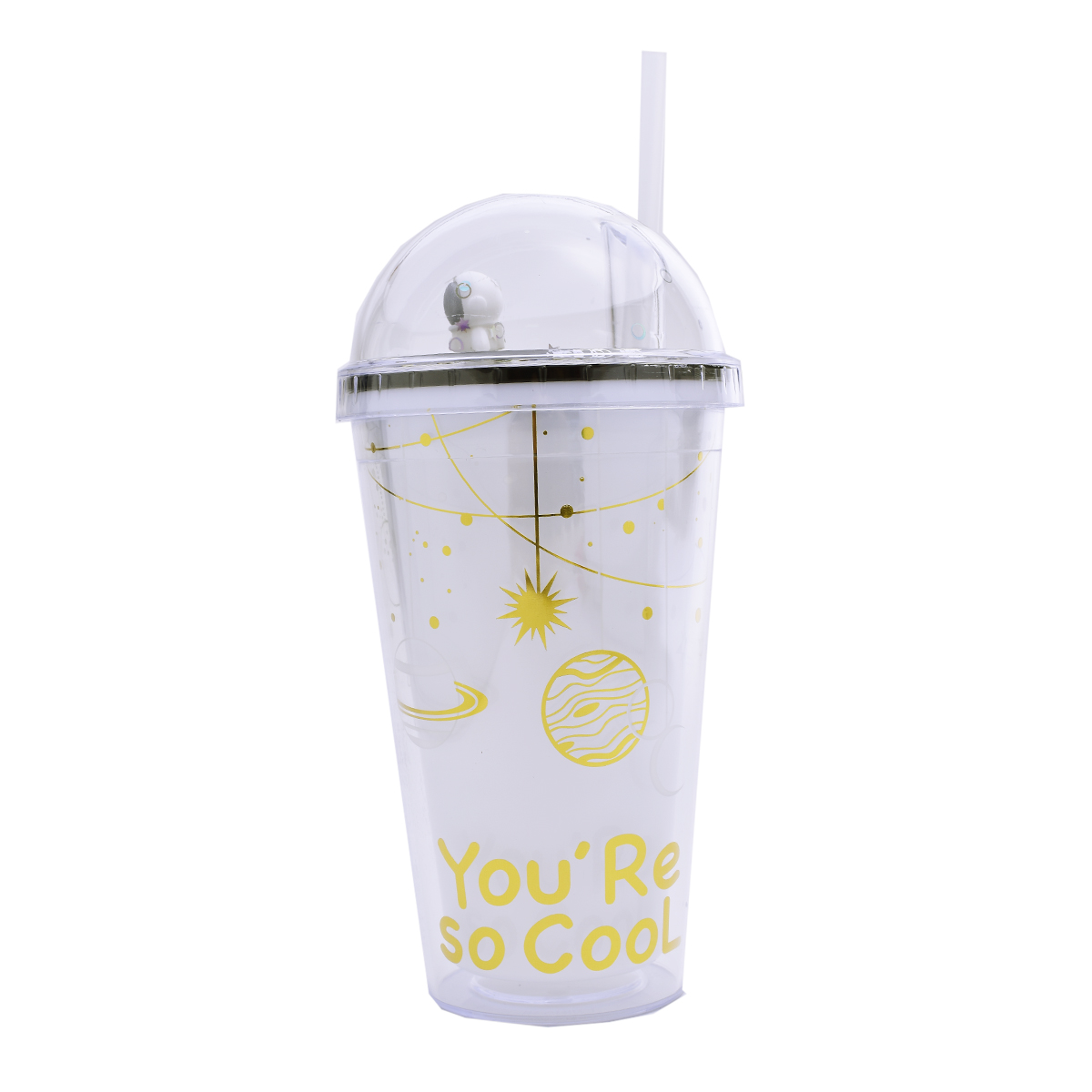 Vaso Termo Botella Kawaii Astronauta Con Popote