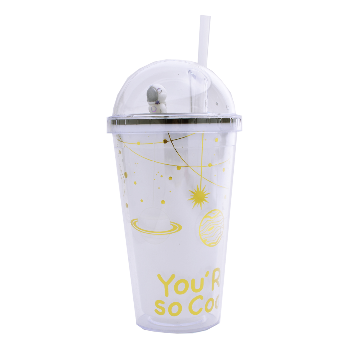 Vaso Termo Botella Kawaii Astronauta Con Popote