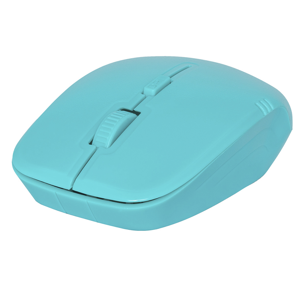 Mouse Óptico Inalámbrico Green Leaf 1600 DPIs color azul 18-8856BL.