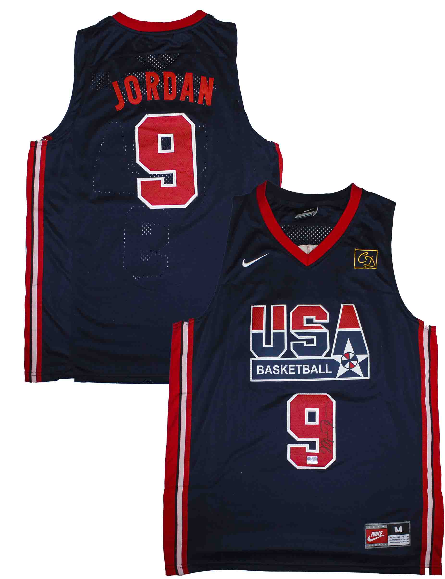 Nuevo! Jersey Basketball Dream Team Estados Unidos USA Barcelona 1992 BORDADO Azul Jordan 9 Talla S.