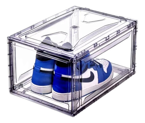 Caja De Zapatos Tenis Apilable Premium Transparente Imantada.