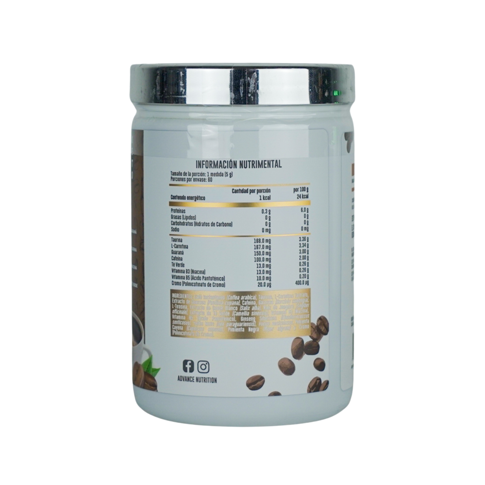Coffee Fit de Advance Nutrition – Potente Mezcla de Café, Guaraná y Vitaminas, 300g