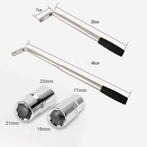 Herramienta Llave Cruz Maneral Con Dados Rines Rines Extensible 17-19 Mm.