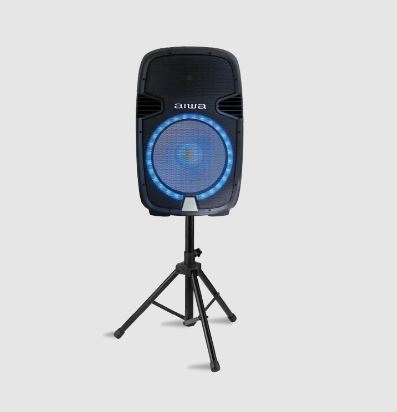 BOCINA 1000W CON TRIPIE, MICROFONO, LUCES LED + AUDIFONOS  GRATIS COMBO AIWA Awsp15tw.