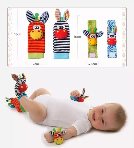 Sonajas Para Bebe Calcetines Juguete Estimulación Temprana.