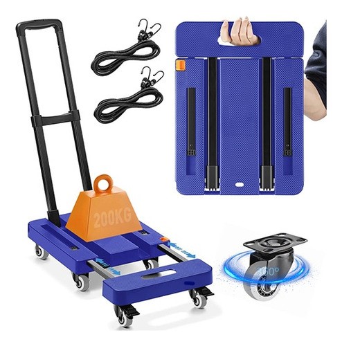 Diablo De Carga Plegable Carrito Plataforma Extensible 200kg.