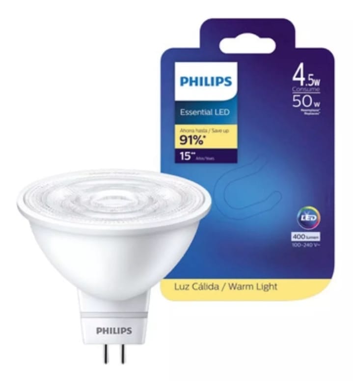 Foco Spot Philips Led Essential Mr16 - 4.5w.