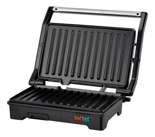 Parrilla Para Panini Grill 2 Rebanadas Acero Masterchef Color Plateado.