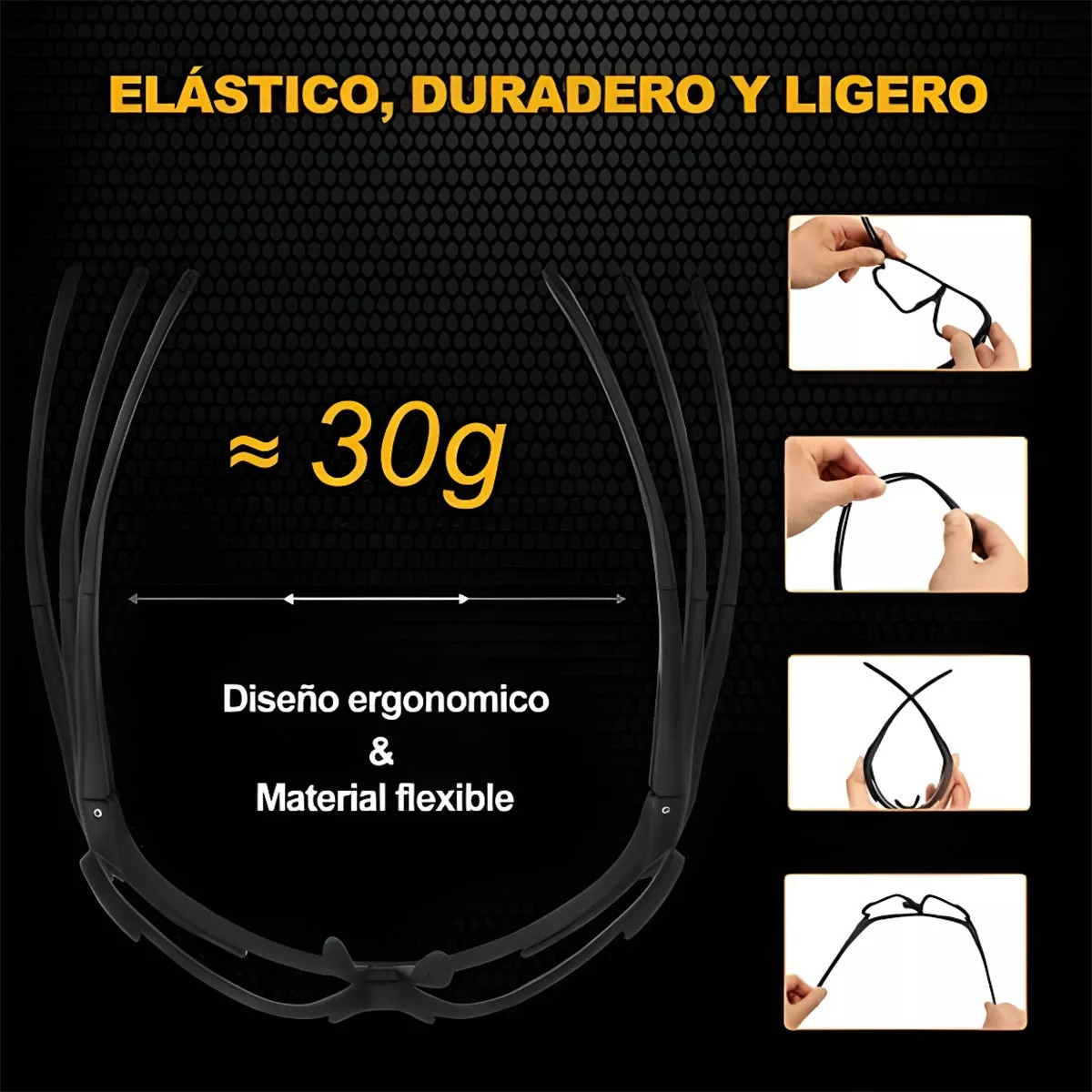 Gafas Ciclismo Polarizadas Deportivas 3 Lentes Protección Uv Gris Oscuro.